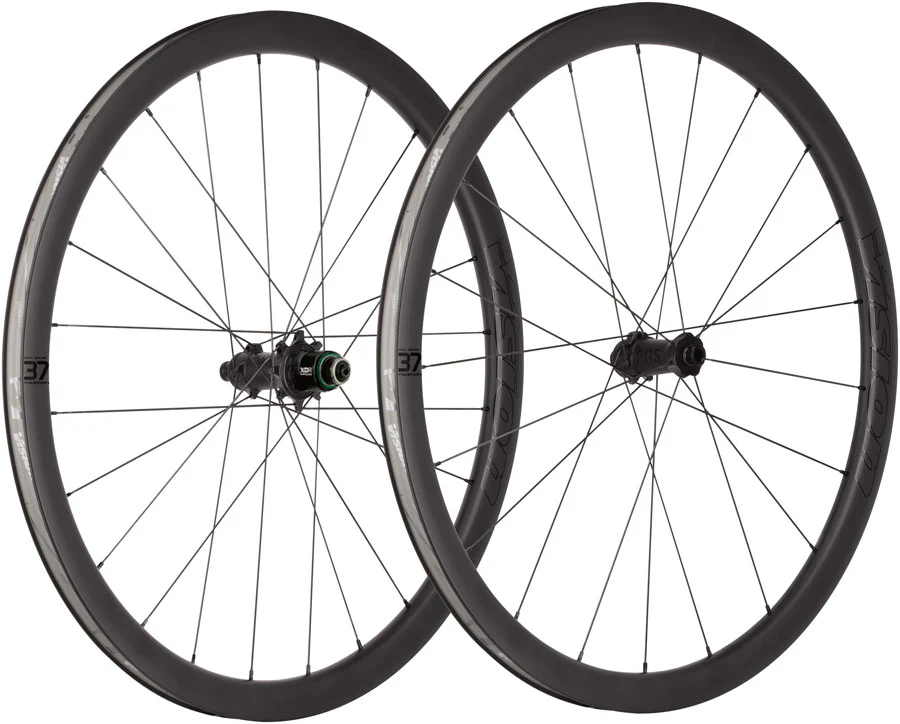 Vision Metron 37 TL Wheelset Tubeless 700c 21/24H Spoke Count Disc Brake Center Lock Rotor Mount – BLK