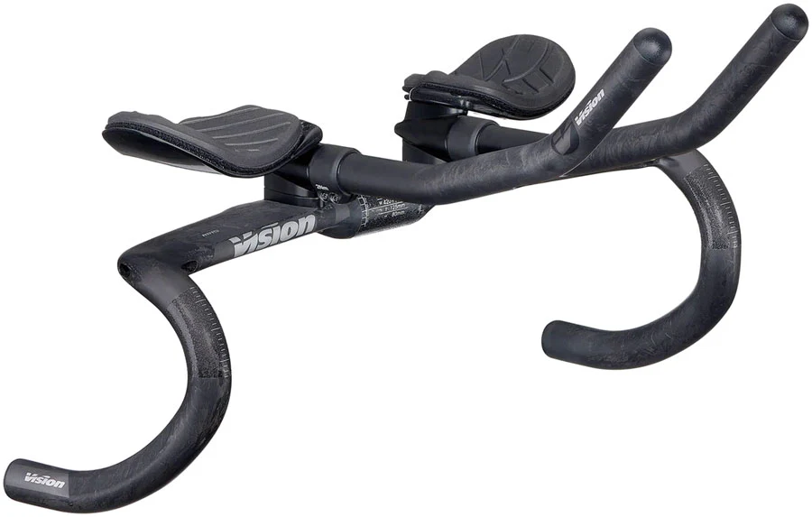 Vision Metron 4D Flat M.A.S. Handlebar Extensions 31.8mm Clamp Diameter 400mm Width 290mm J-Bend Extensions – Carbon