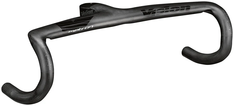 Vision Metron 5D ACR EVO Drop Handlebar 40cm Width 90mm Stem Length -6° Angle Integrated Carbon Design – BLK