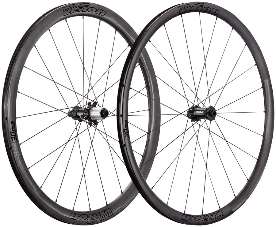 Vision SC30 AGX TL Wheelset Tubeless 700c 24/24H Spoke Count Disc Brake Center Lock Rotor Mount – BLK
