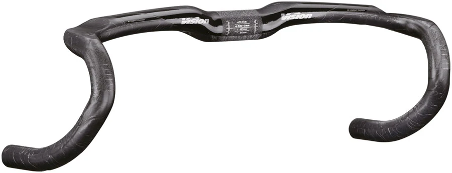 Vision TriMax 4D Compact Handlebar 31.8mm Clamp Diameter 420mm Width +10° Rise ACR Internal Routing Compatible – Carbon