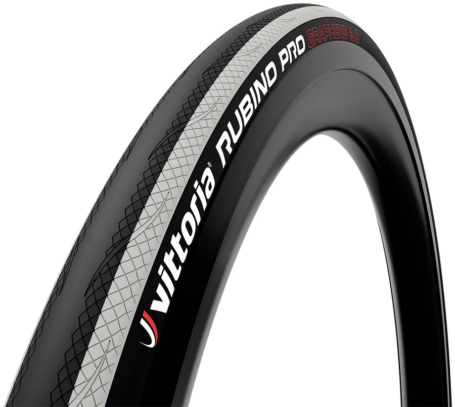 Vittoria Rubino IV Tire - 700 x 25 Clincher Folding Black/White 3C G2.0